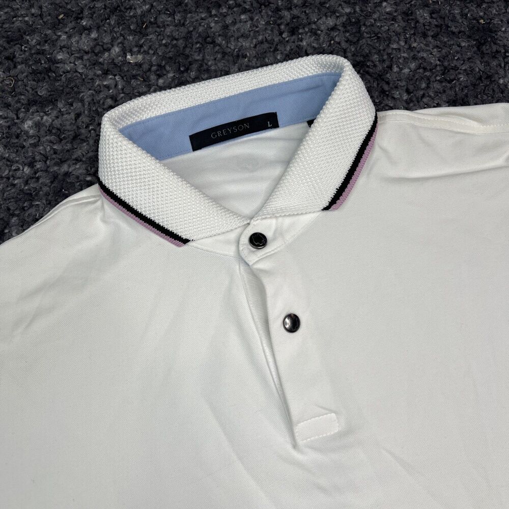 Greyson Cherokee Golf Polo Shirt Size L White GUC